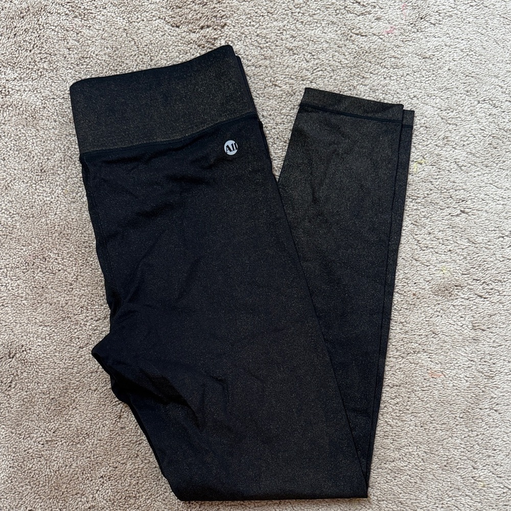 ALL ACCESS Black Leggings with Gold Foil
